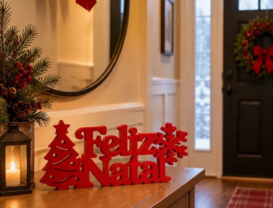 Feliz Natal, peça impressa em 3D